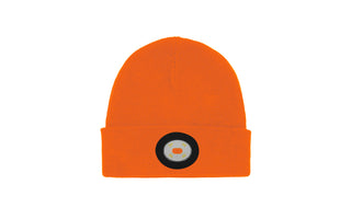 Buy orange Unilite USB Rechargeable Beanie Light and Hat