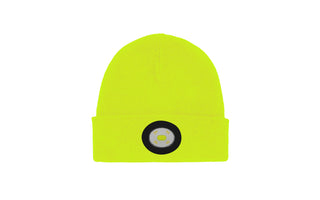 Buy yellow Unilite USB Rechargeable Beanie Light and Hat