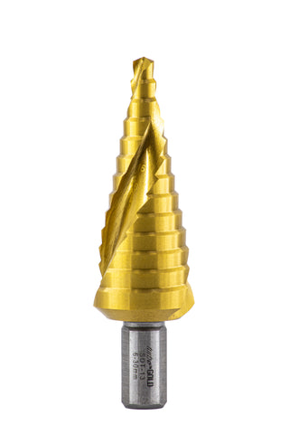 Step Drills M2-AL (HSS) with TiN Coating Spiral Fluted