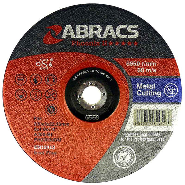 ABRACS Phoenix 115mm X 3mm X 22mm Cutting Discs for Stone - PH11530FS