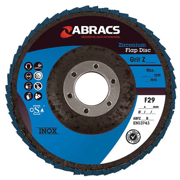 ABRACS PRO Flap Discs Zirconium 115mm X 22mm - ABFZ115B40