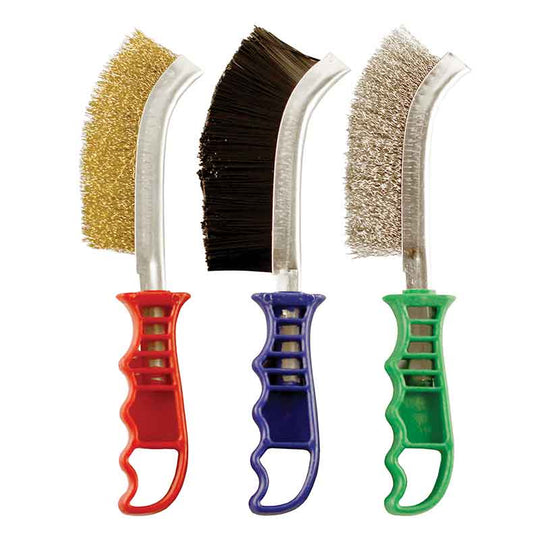 ABRACS 3 Piece Plastic Handled Scratch Brush Pack