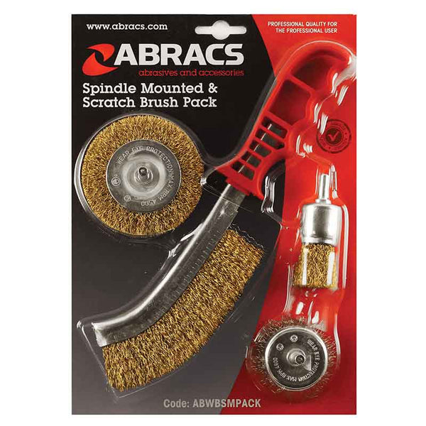 ABRACS Spindle Mounted & Scratch Brush Pack - 4pcs