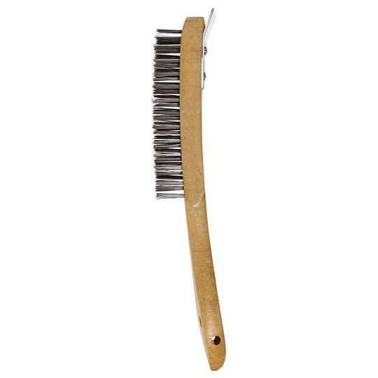 Wooden Handled Brush + Scraper